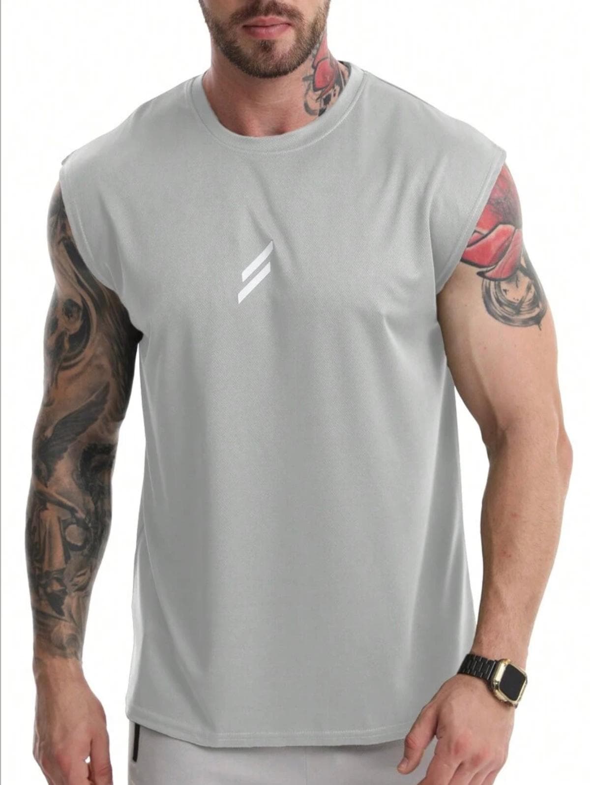 CAMISETA MANGA SIZA DE VERANO. GRIS - TALLA M